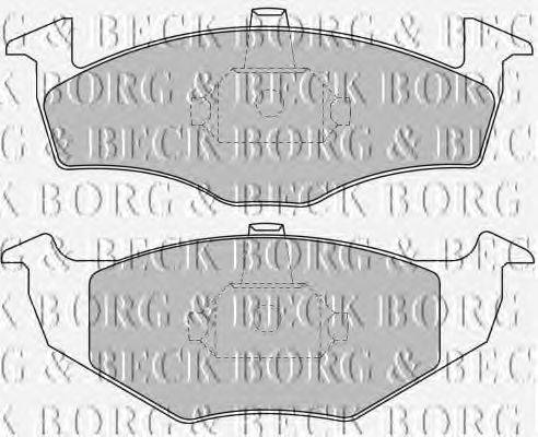 Комплект тормозных колодок, дисковый тормоз BORG & BECK BBP1471