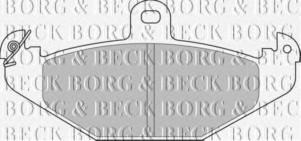 Комплект тормозных колодок, дисковый тормоз BORG & BECK BBP1478