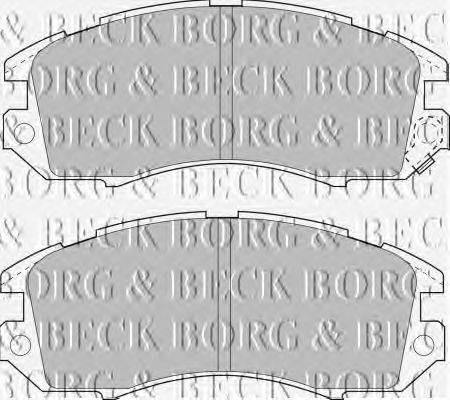 Комплект тормозных колодок, дисковый тормоз BORG & BECK BBP1480