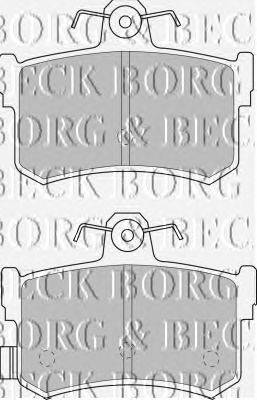 Комплект тормозных колодок, дисковый тормоз BORG & BECK BBP1482