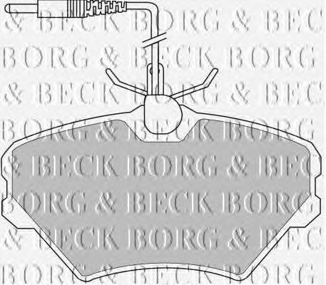 Комплект тормозных колодок, дисковый тормоз BORG & BECK BBP1490