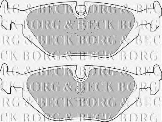 Комплект тормозных колодок, дисковый тормоз BORG & BECK BBP1493