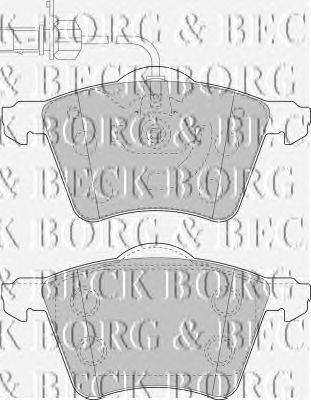 Комплект тормозных колодок, дисковый тормоз BORG & BECK BBP1498