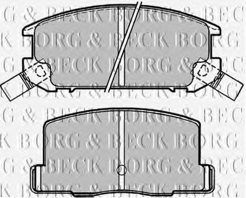 Комплект тормозных колодок, дисковый тормоз BORG & BECK BBP1504