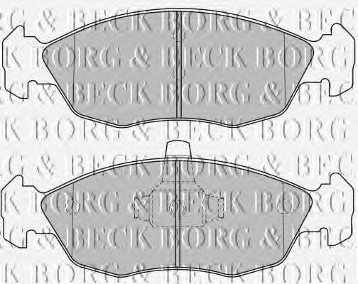 Комплект тормозных колодок, дисковый тормоз BORG & BECK BBP1505
