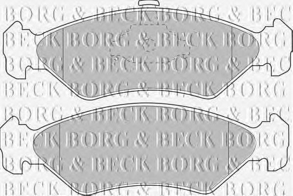 Комплект тормозных колодок, дисковый тормоз BORG & BECK BBP1510