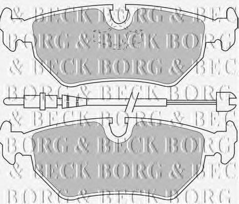Комплект тормозных колодок, дисковый тормоз BORG & BECK BBP1515