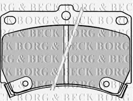 Комплект тормозных колодок, дисковый тормоз BORG & BECK BBP1520