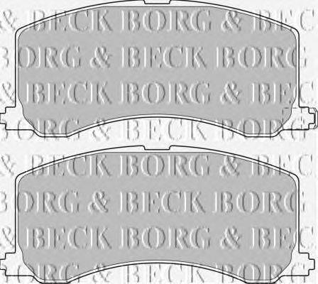 Комплект тормозных колодок, дисковый тормоз BORG & BECK BBP1522