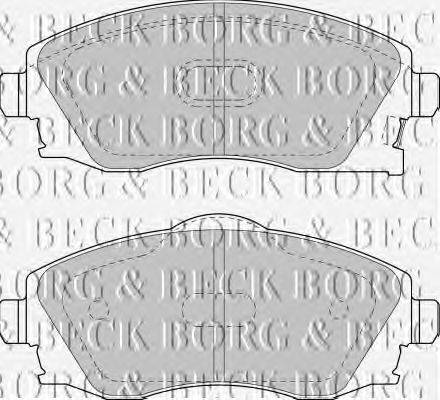 Комплект тормозных колодок, дисковый тормоз BORG & BECK BBP1523
