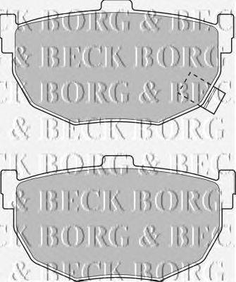 Комплект тормозных колодок, дисковый тормоз BORG & BECK BBP1527
