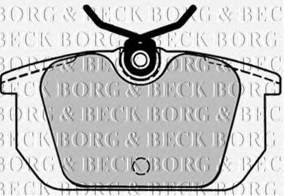 Комплект тормозных колодок, дисковый тормоз BORG & BECK BBP1534