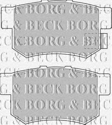 Комплект тормозных колодок, дисковый тормоз BORG & BECK BBP1535