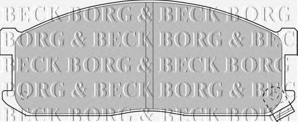 Комплект тормозных колодок, дисковый тормоз BORG & BECK BBP1536