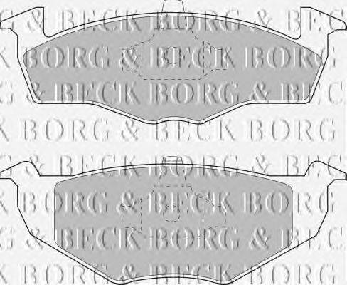 Комплект тормозных колодок, дисковый тормоз BORG & BECK BBP1555