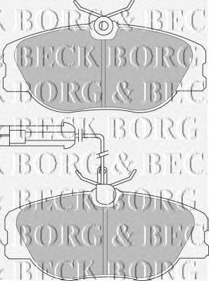 Комплект тормозных колодок, дисковый тормоз BORG & BECK BBP1567