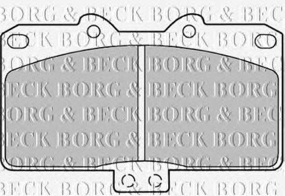 Комплект тормозных колодок, дисковый тормоз BORG & BECK BBP1574
