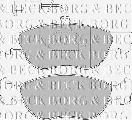Комплект тормозных колодок, дисковый тормоз BORG & BECK BBP1576