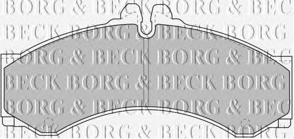 Комплект тормозных колодок, дисковый тормоз BORG & BECK BBP1589