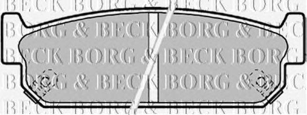 Комплект тормозных колодок, дисковый тормоз BORG & BECK BBP1599