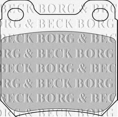 Комплект тормозных колодок, дисковый тормоз BORG & BECK BBP1605
