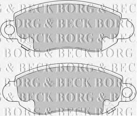Комплект тормозных колодок, дисковый тормоз BORG & BECK BBP1626