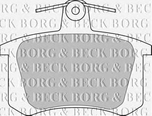 Комплект тормозных колодок, дисковый тормоз BORG & BECK BBP1628
