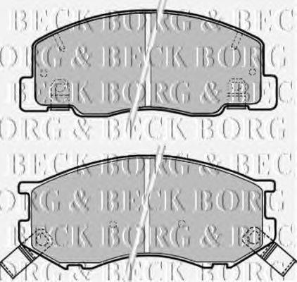 Комплект тормозных колодок, дисковый тормоз BORG & BECK BBP1630