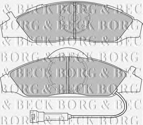 Комплект тормозных колодок, дисковый тормоз BORG & BECK BBP1633