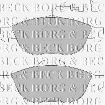 Комплект тормозных колодок, дисковый тормоз BORG & BECK BBP1635