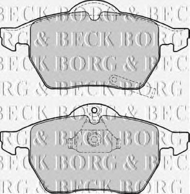 Комплект тормозных колодок, дисковый тормоз BORG & BECK BBP1643