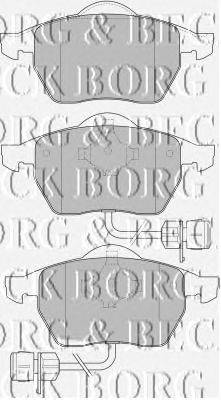 Комплект тормозных колодок, дисковый тормоз BORG & BECK BBP1646