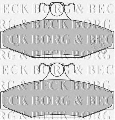 Комплект тормозных колодок, дисковый тормоз BORG & BECK BBP1650