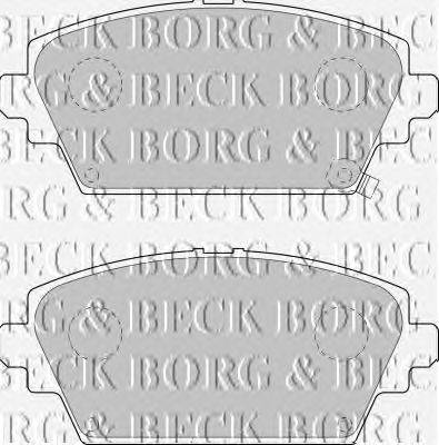 Комплект тормозных колодок, дисковый тормоз BORG & BECK BBP1652