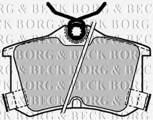 Комплект тормозных колодок, дисковый тормоз BORG & BECK BBP1653