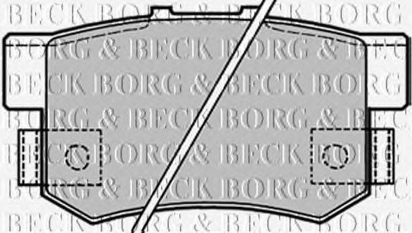 Комплект тормозных колодок, дисковый тормоз BORG & BECK BBP1656