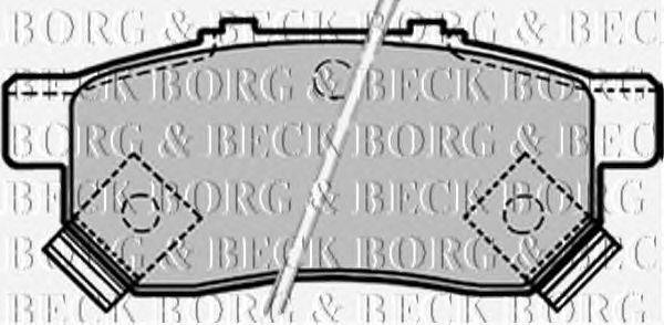 Комплект тормозных колодок, дисковый тормоз BORG & BECK BBP1657
