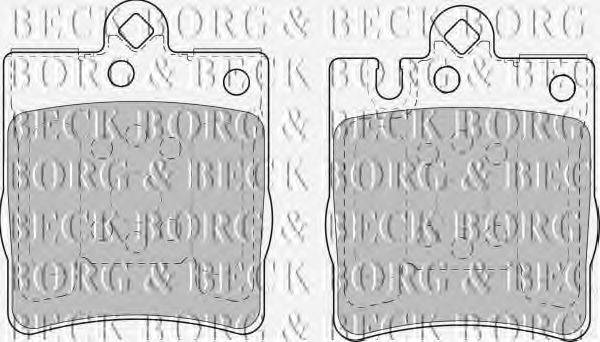 Комплект тормозных колодок, дисковый тормоз BORG & BECK BBP1665