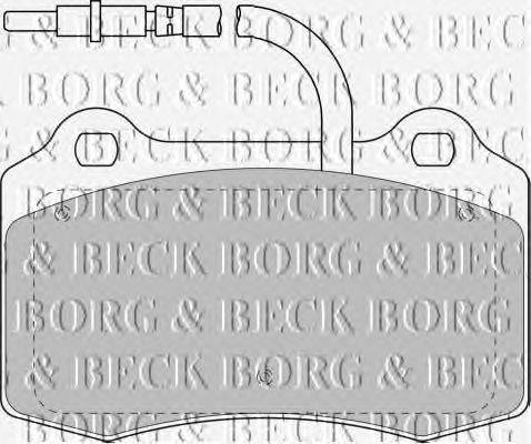 Комплект тормозных колодок, дисковый тормоз BORG & BECK BBP1674
