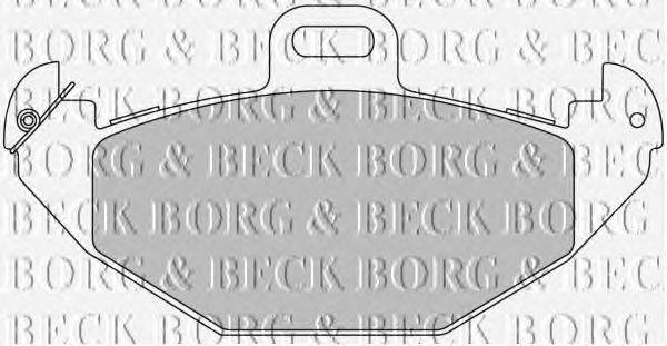 Комплект тормозных колодок, дисковый тормоз BORG & BECK BBP1676