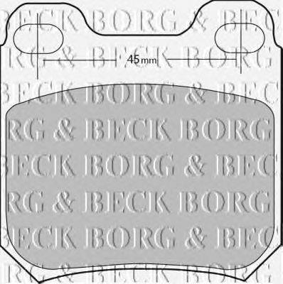 Комплект тормозных колодок, дисковый тормоз BORG & BECK BBP1678