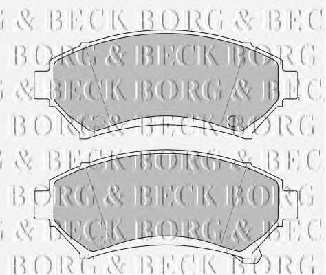 Комплект тормозных колодок, дисковый тормоз BORG & BECK BBP1686