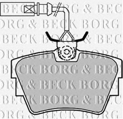 Комплект тормозных колодок, дисковый тормоз BORG & BECK BBP1694