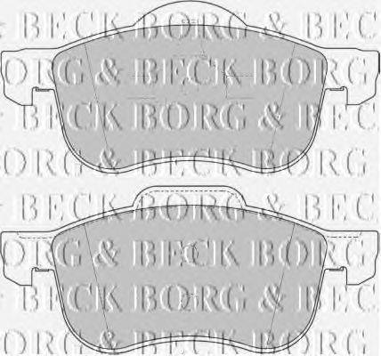 Комплект тормозных колодок, дисковый тормоз BORG & BECK BBP1695