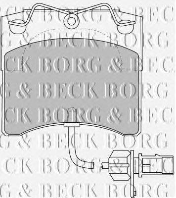 Комплект тормозных колодок, дисковый тормоз BORG & BECK BBP1702