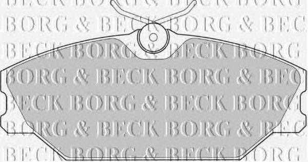 Комплект тормозных колодок, дисковый тормоз BORG & BECK BBP1708