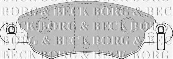 Комплект тормозных колодок, дисковый тормоз BORG & BECK BBP1709