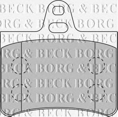 Комплект тормозных колодок, дисковый тормоз BORG & BECK BBP1710