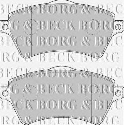 Комплект тормозных колодок, дисковый тормоз BORG & BECK BBP1711