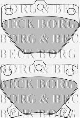Комплект тормозных колодок, дисковый тормоз BORG & BECK BBP1712